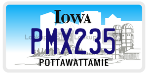 PMX235  license plate in IA