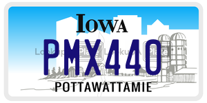 PMX440 license plate in Iowa