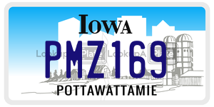 PMZ169  license plate in IA