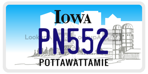 PN552 license plate in Iowa