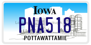 PNA518 license plate in Iowa