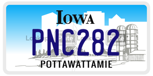 PNC282 license plate in Iowa
