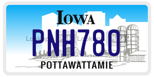 PNH780 license plate in Iowa