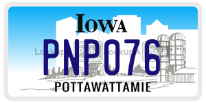 PNP076  license plate in IA