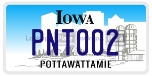 PNT002  license plate in IA