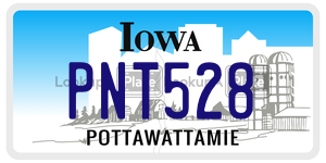 PNT528 license plate in Iowa