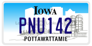 PNU142  license plate in IA