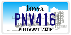 PNV416 license plate in Iowa