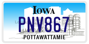 PNV867 license plate in Iowa