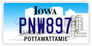 PNW897 license plate in Iowa