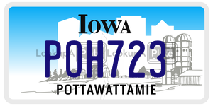 POH723  license plate in IA