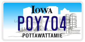 POY704 license plate in Iowa