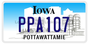 PPA107  license plate in IA