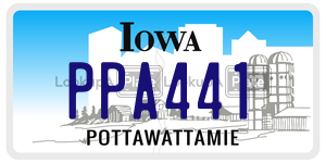 PPA441  license plate in IA