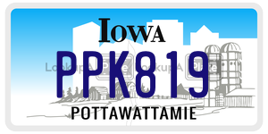 PPK819  license plate in IA