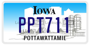 PPT711  license plate in IA