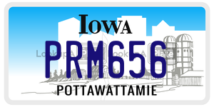 PRM656  license plate in IA