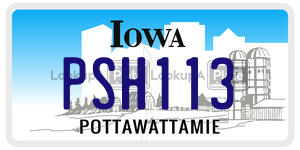 PSH113  license plate in IA