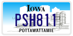 PSH811  license plate in IA