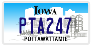 PTA247  license plate in IA