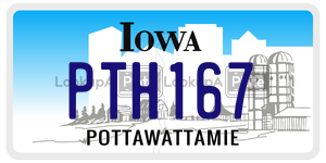 PTH167  license plate in IA