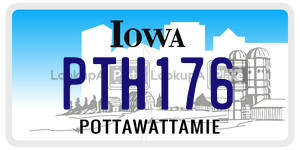 PTH176  license plate in IA