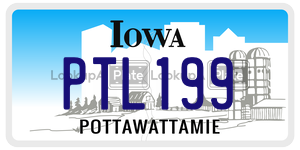 PTL199  license plate in IA