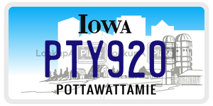 PTY920  license plate in IA