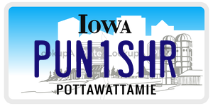 PUN1SHR  license plate in IA