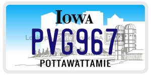 PVG967  license plate in IA