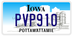 PVP910  license plate in IA