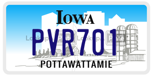 PVR701  license plate in IA