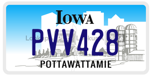 PVV428  license plate in IA
