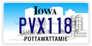 PVX118  license plate in IA