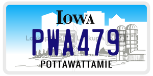 PWA479  license plate in IA