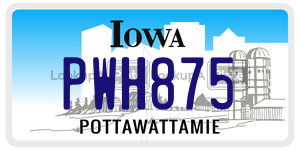 PWH875  license plate in IA
