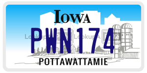 PWN174  license plate in IA