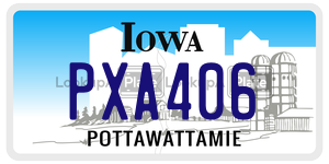 PXA406  license plate in IA