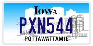 PXN544  license plate in IA