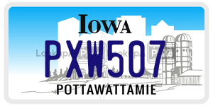 PXW507  license plate in IA