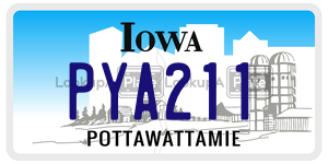 PYA211  license plate in IA
