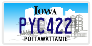 PYC422  license plate in IA