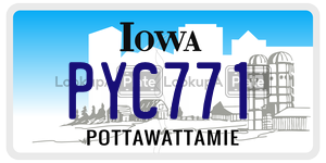 PYC771  license plate in IA