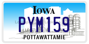 PYM159  license plate in IA