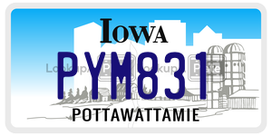 PYM831  license plate in IA