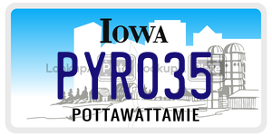 PYR035  license plate in IA