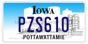 PZS610  license plate in IA