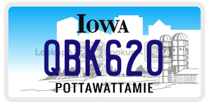 QBK620  license plate in IA