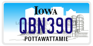 QBN390  license plate in IA