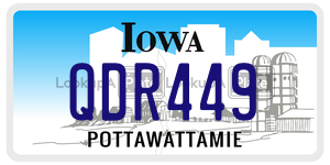 QDR449  license plate in IA